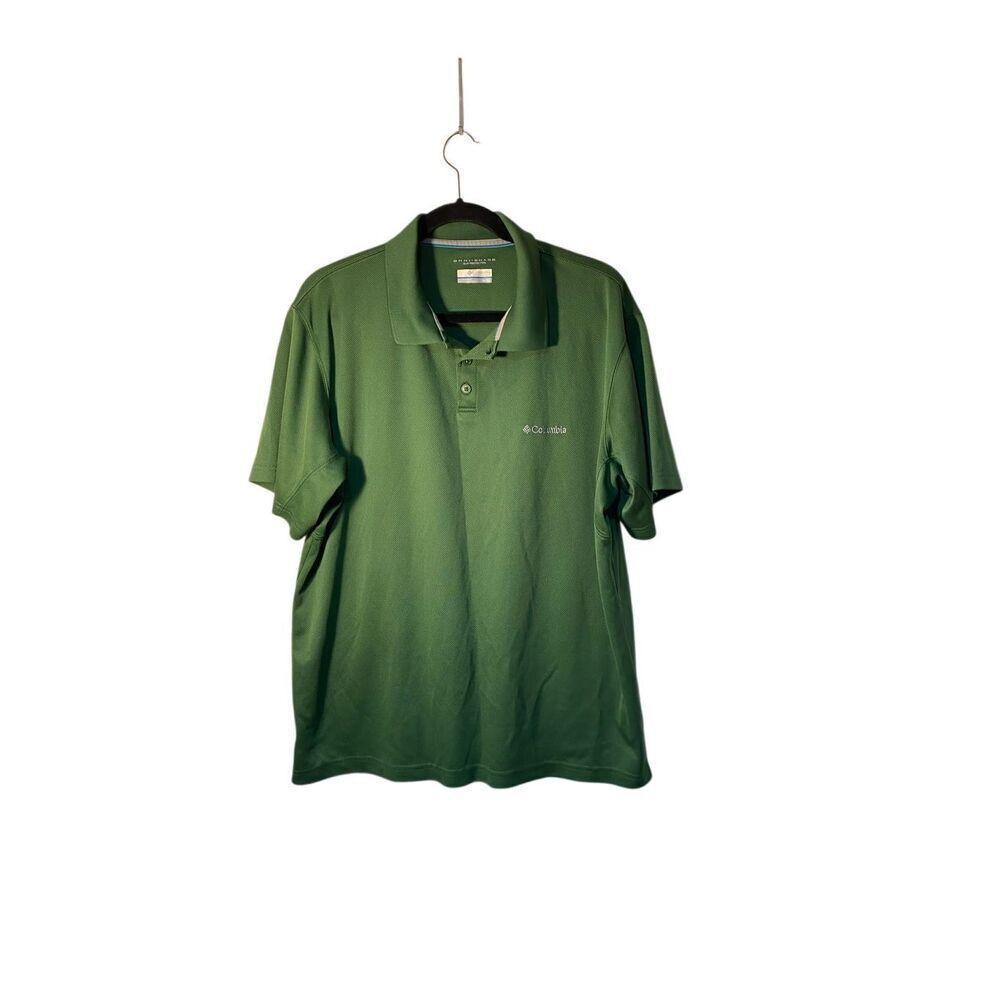 Columbia men’s Omni shade green polo, short sleeve shirt, XL